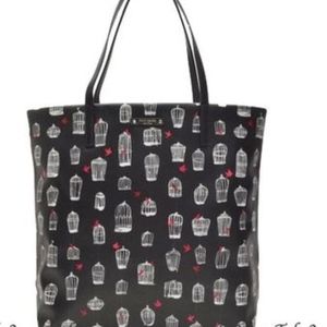 Kate Spade Bon Shopper Black Coated Canvas Tote 12